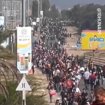 Palestinians are fleeing to safety, and are using an Israeli safe corridor to do so.