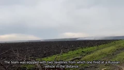 Ukrainian Javelin Team Receives Fire After Targeting Russian Vehicle
