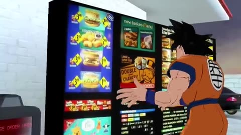 Goku vs vegeta BUT it's at McDonald's part 1