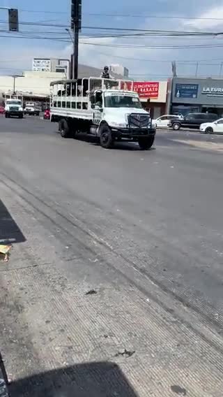National Guard trucks in Tijuana
