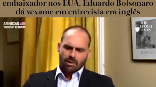 yt1s.com - Eduardo Bolsonaro embarrassed by speaking English