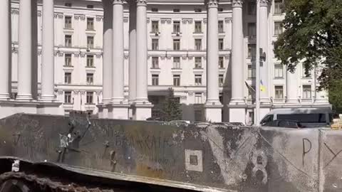 Damaged Russian vehicles in kyiv