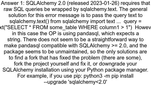 AttributeError 39str39 object has no attribute 39_execute_on_connection39