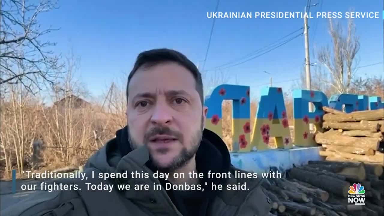 Ukraine's Zelenskyy Marks Armed Forces Day In Donbas