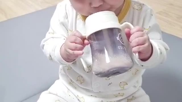 baby eating vegemil