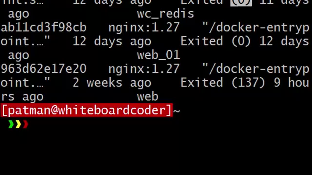 docker: list all non-running containers