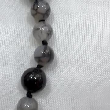 Handmade + Knotting Unique Necklace with Agate, Obsidian, Jade Dragon Pendant