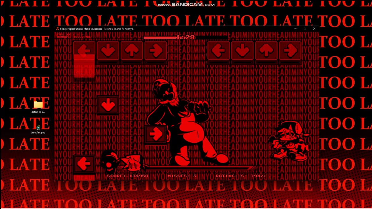 Friday Night Funkin' Mario's Madness V2 Paranoia but with old sprites (FNF Mod) gameplay