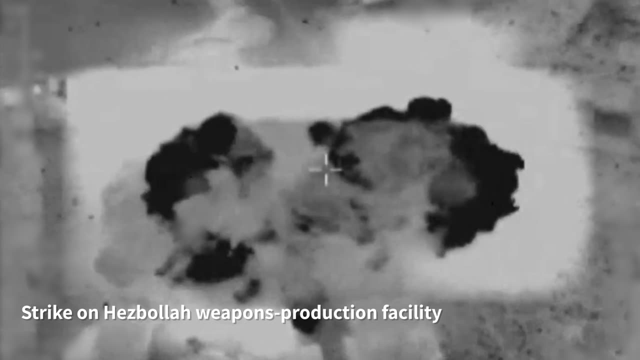 Attached is a video of the strike on the weapons production facility: