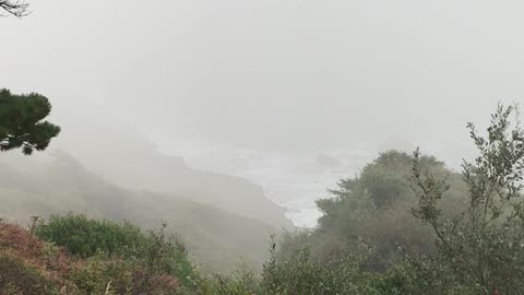 Oregon in the fog and smoke