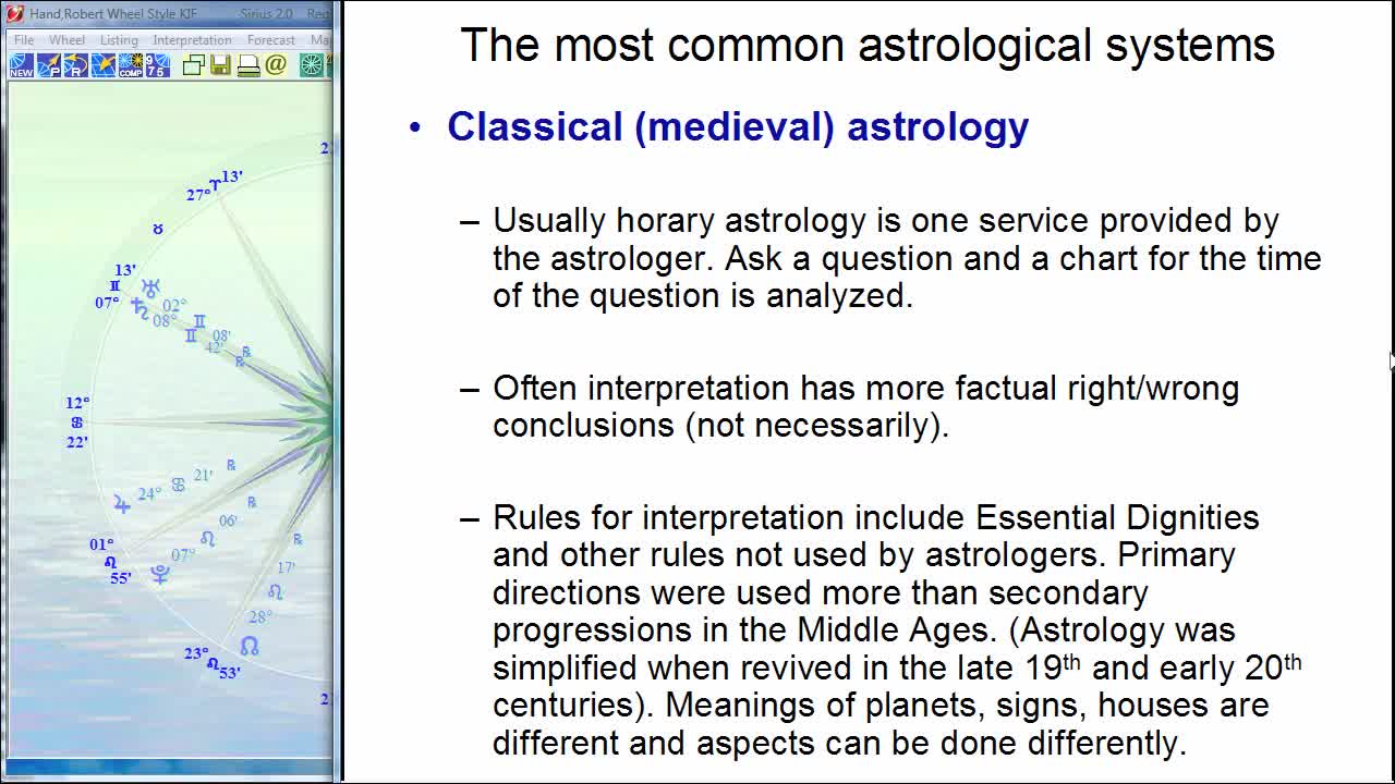 4 - The Different Methods of Astrological Interpretation