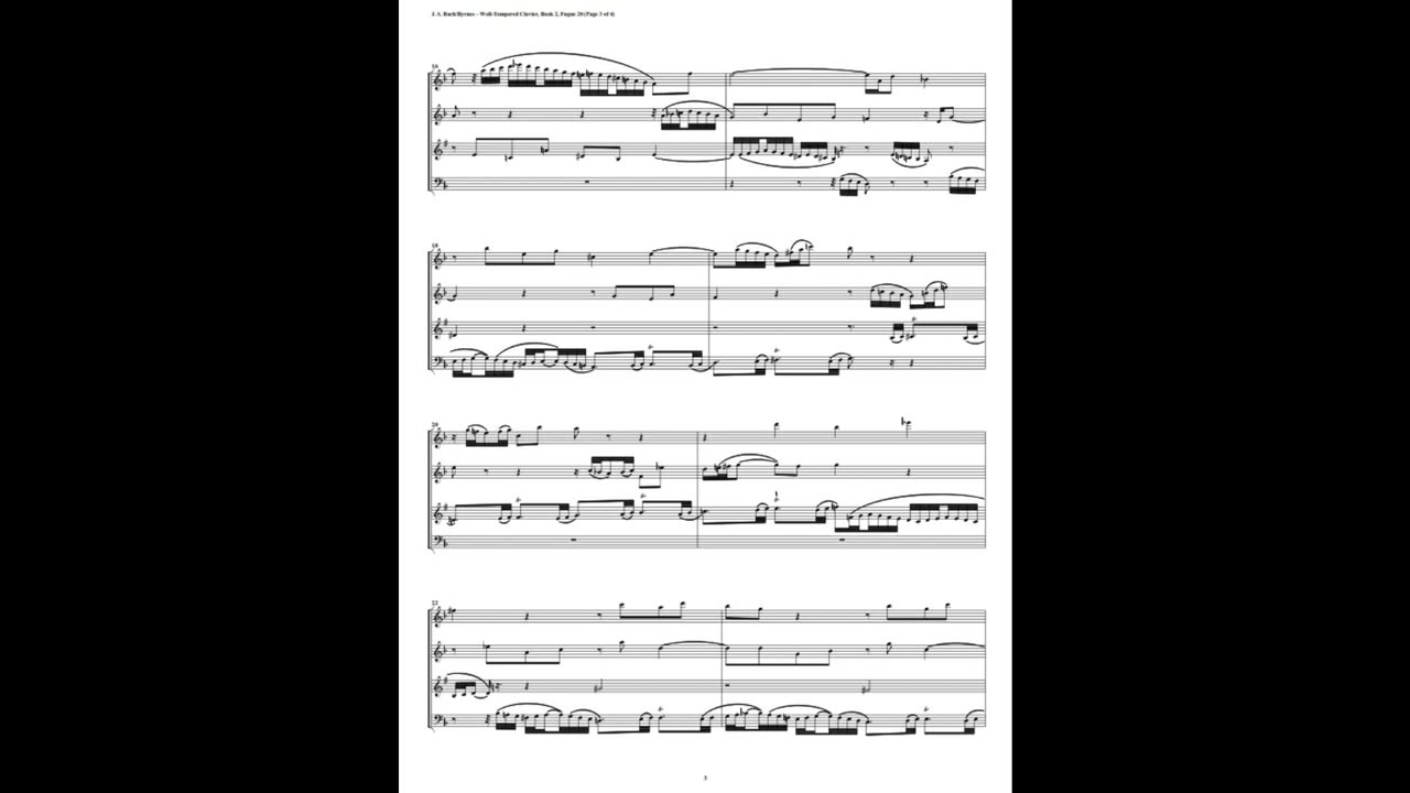 J.S. Bach - Well-Tempered Clavier: Part 2 - Fugue 20 (Woodwind Quartet)