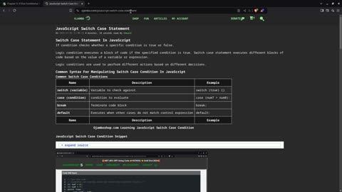 JavaScript Switch Case Statement