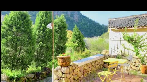 Stone house in a small mountain village