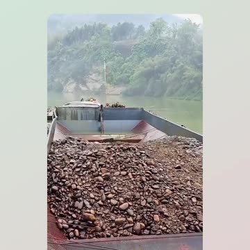 Discharge of sand and gravel into rivers and seas