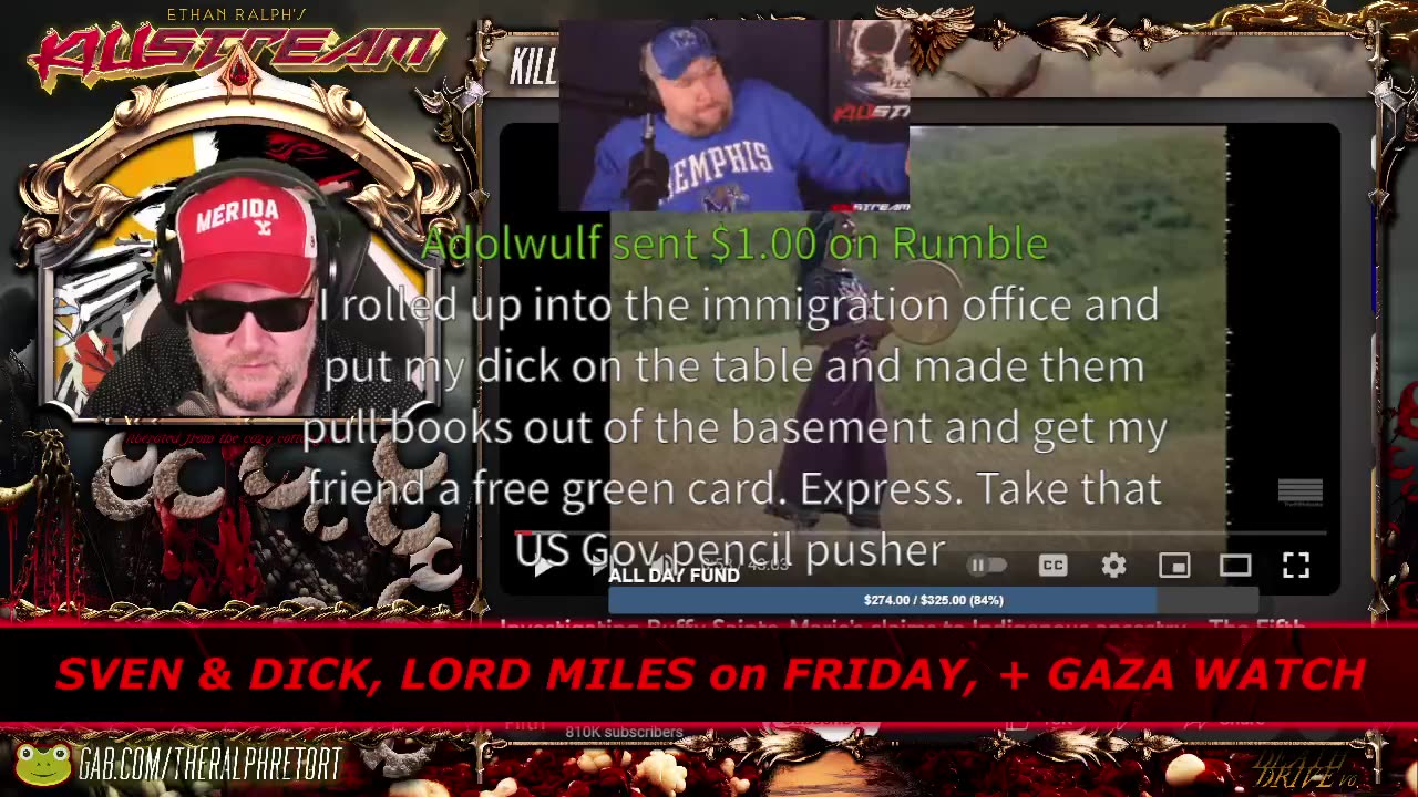 KILLSTREAM: SVEN & DICK, LORD MILES on FRIDAY, + GAZA WATCH