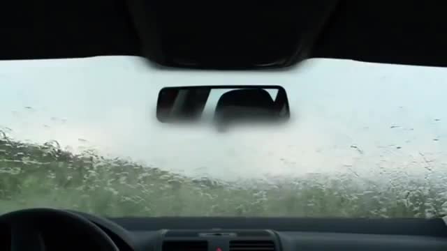 Sound of rain in the car