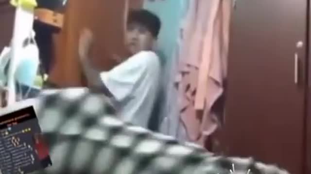 challenged his brother. if he had the courage to hit his mother and run away