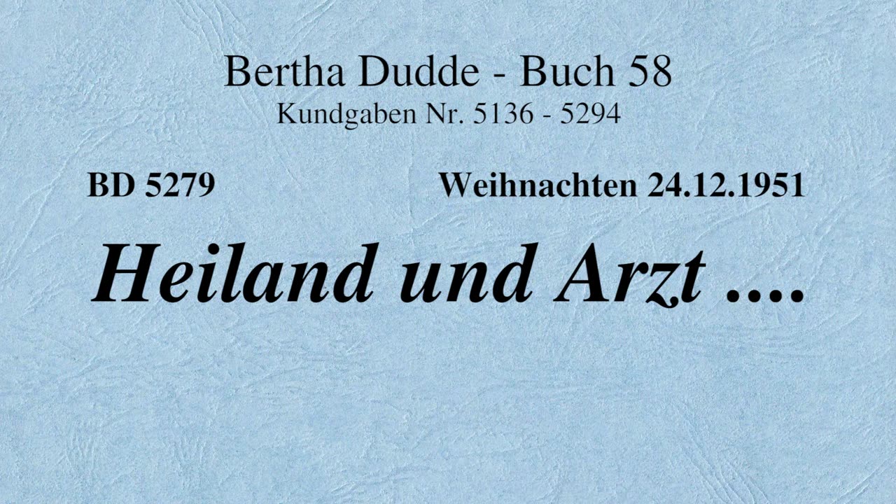 BD 5279 - HEILAND UND ARZT ....