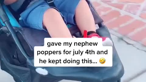 Poppers Keep Little Guy Laughing