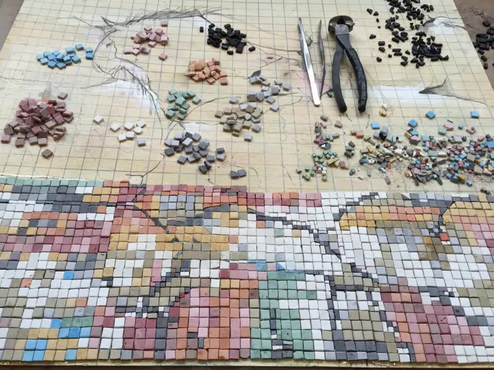 Mosaic Assembly video - ArtCase Restoration