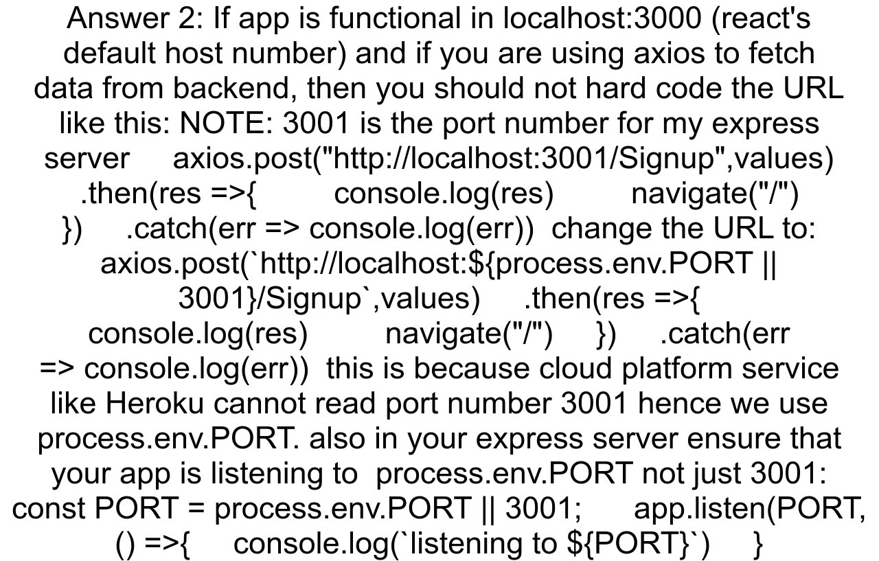 Failed to load resource netERR_CONNECTION_REFUSED Error after deploy