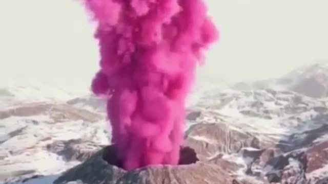 Volcano 🌋🌋🌋 with a glamourous smoke