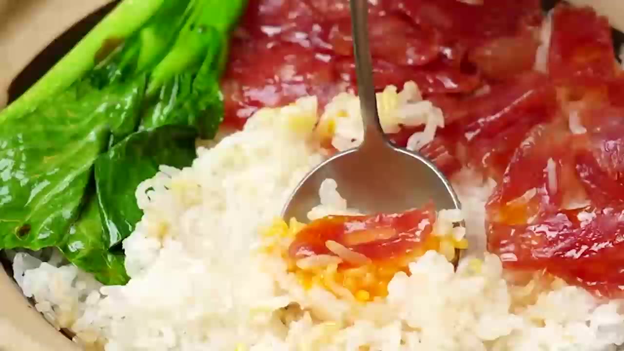 How to make rice and meat.