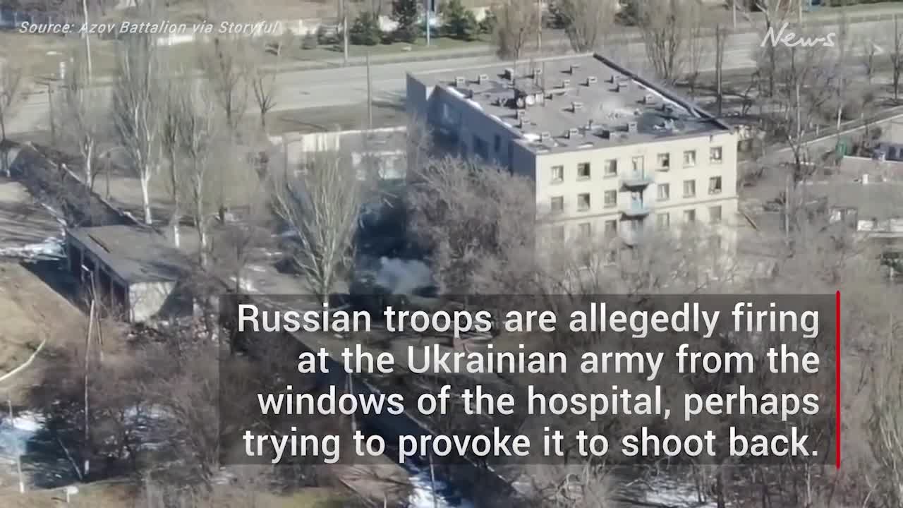 Breaking news.😱 Mariupol hospital staff, patient 'taken hostage' by Russian force.