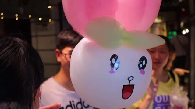 Creative cotton candies in China.