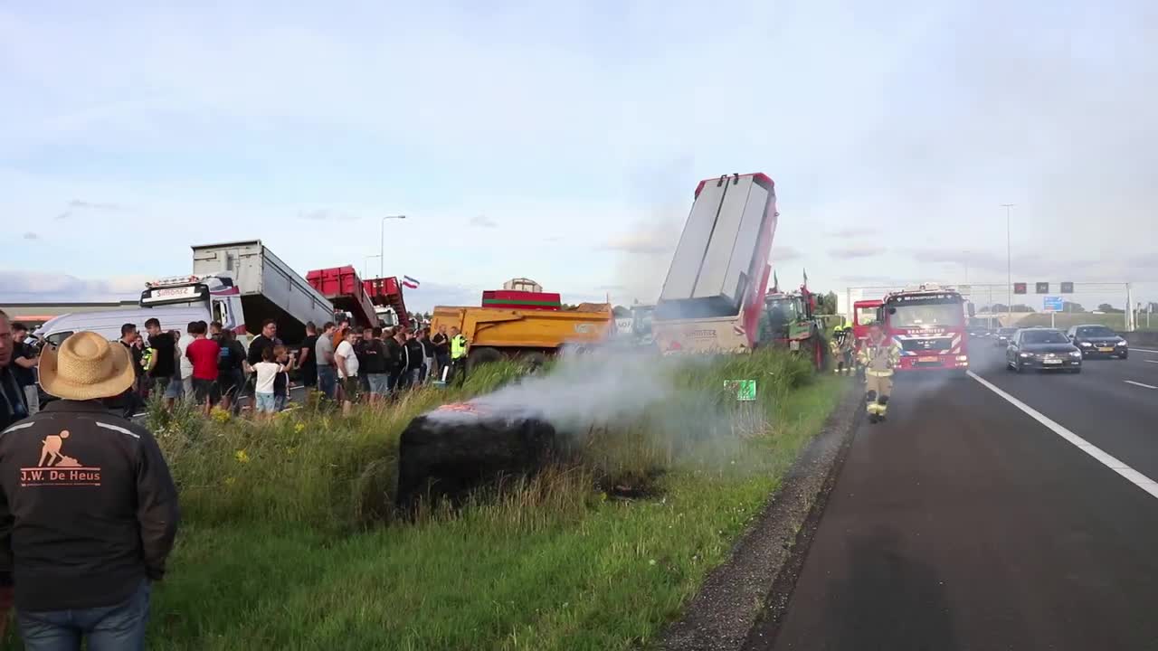 farmer protest 10-7-2022 netgerlands a37