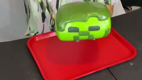 Cutting Candy Minecraft Block in Half