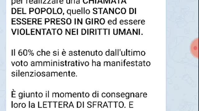 25 nov. 2021: MESSAGGIO PER FF.AA E FF.OO: "BASTA COL FRIGNARE!" (Roberto Nuzzo)