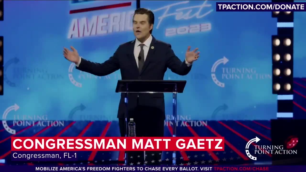 Matt Gaetz Floats Trump/Tucker 2024 And The TPUSA Crowd Goes Wild