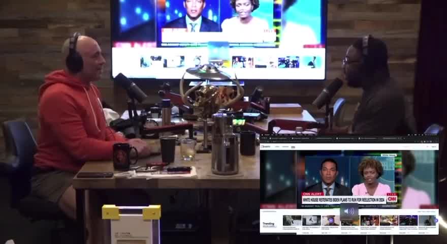 Joe Rogan mocks the new White House Press Secretary for claiming that she cannot keep up with Joe Biden