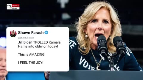 Hilarious moment Jill Biden savagely mocks Kamala Harris’ ‘feel the joy’ line