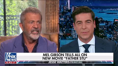 Mel Gibson joined Jesse Watters to discuss the movie "Father Stu".