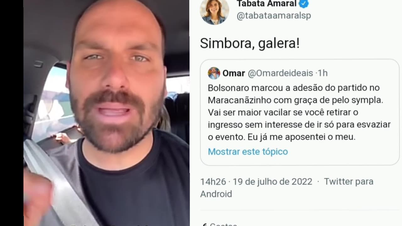 Ação contra Tabata Amaral por SABOTAR evento do Bolsonaro.