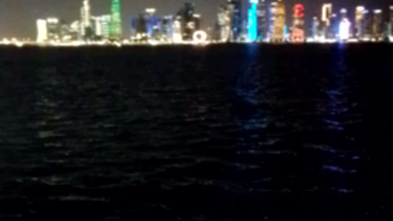 Doha city at night is beautiful,