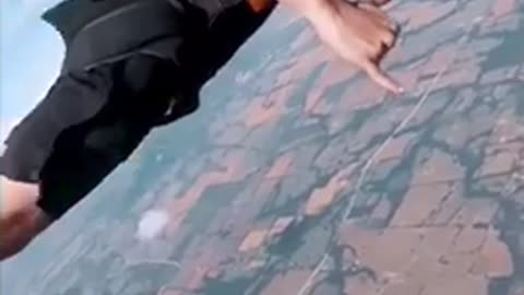 Amazing parachute jump