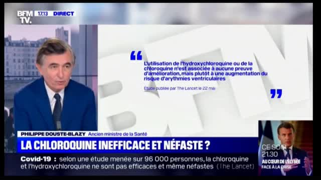 P.Douste-Blazy lanceur d'alerte - Trucage des études par les laboratoires pharmaceutiques