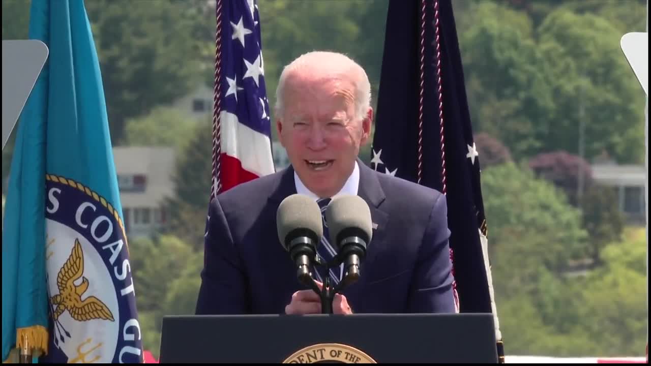 Biden Says Coast Guard Grads Are "Dull" When They Don't Clap for Him