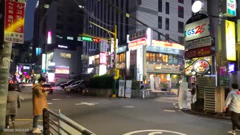 walking in gangnam on friday evening seoul korea tour