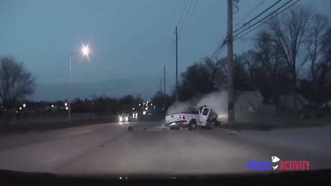 High Speed Police Chase Ends With Crash Into Utility Pole