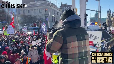 CHRIS SKY IN OTTAWA ONTARIO(feb 5th @ parliament))TRUCKER CONVOY 2022