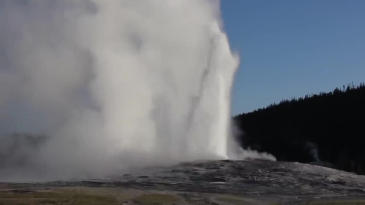 Old Faithful Geyser Eruption Yellowstone National Park