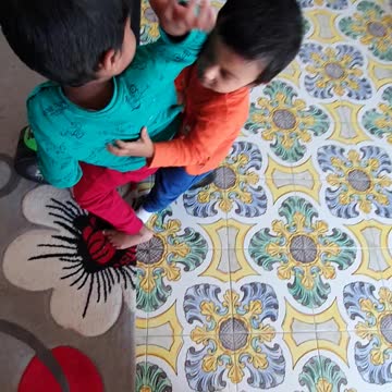 Funny angry vedio my babies are driving both bike and my little baby fight his brother.