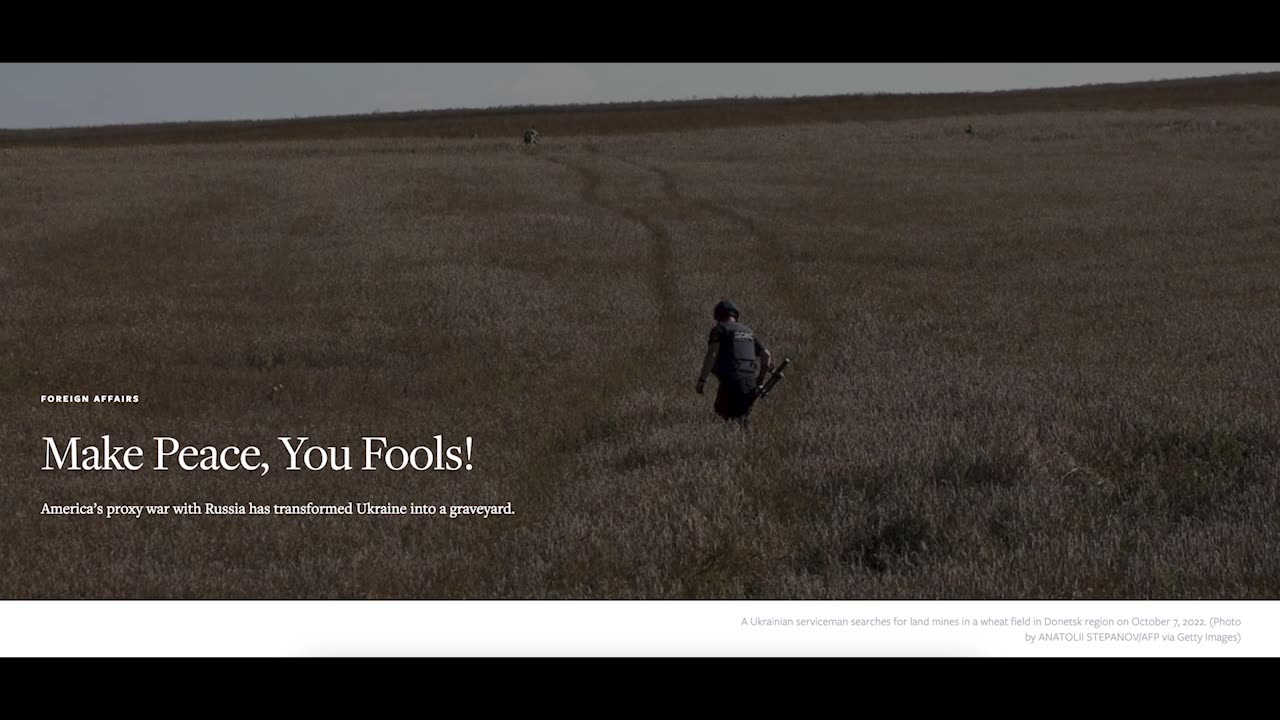 Make Peace, You Fools! - Col. Douglas Macgregor