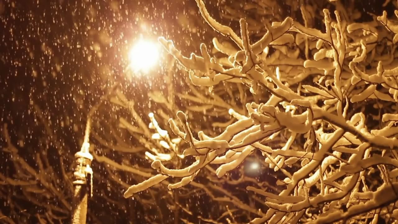 Calming Street Light Snow