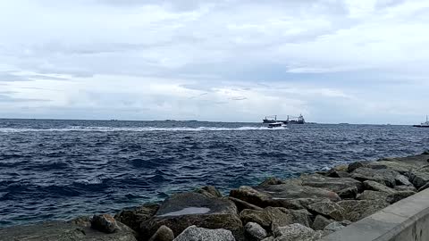 Nice view at male artificial beach